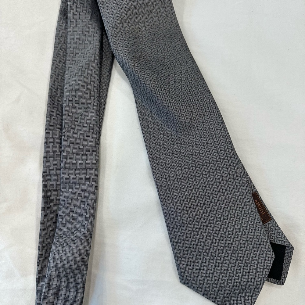Hermes Gray Textured Tie Professional Accessory